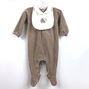 Burberry Baby One-Piece + Bib